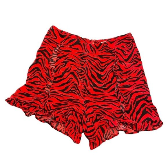 Sunday BEST Aritzia Gemma ruffle zebra print shorts - Picture 2 of 8